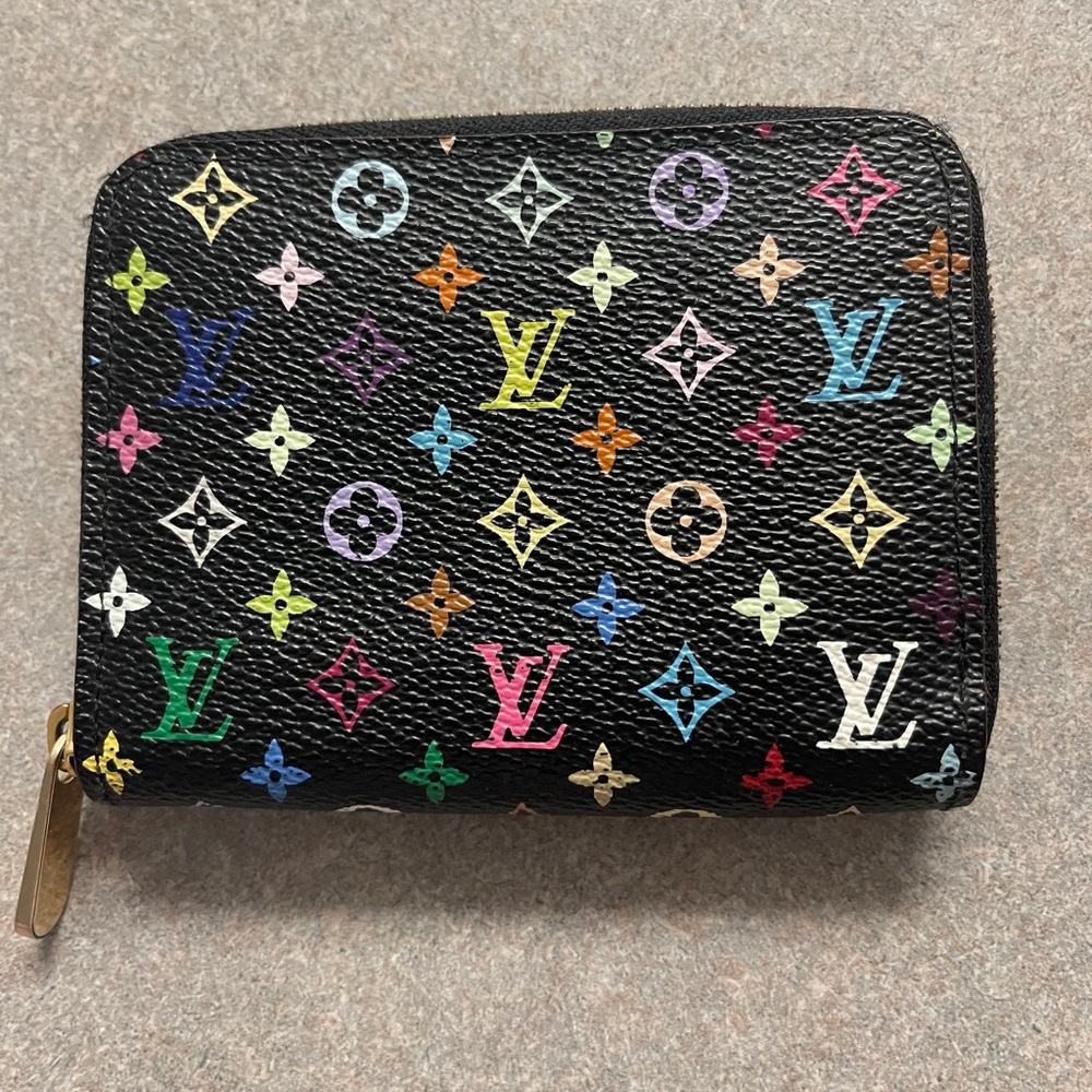 Louis Vuitton Black Multicolor Coin Purse